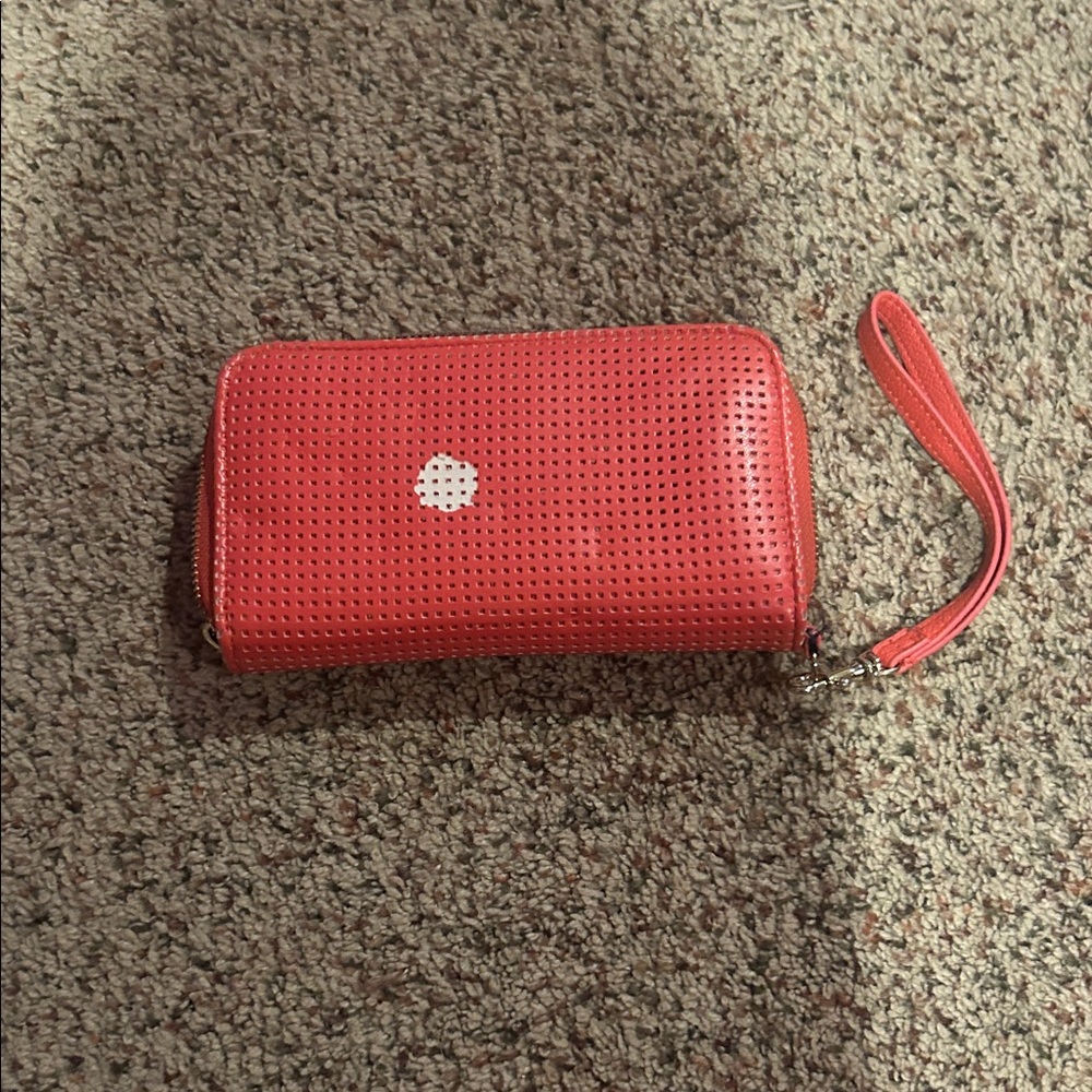 thirty-one Coral Perforated Wristlet Wallet
